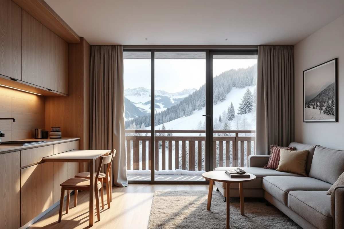 Appartement moderne à vendre aux Menuires avec vue panoramique sur les pistes de ski