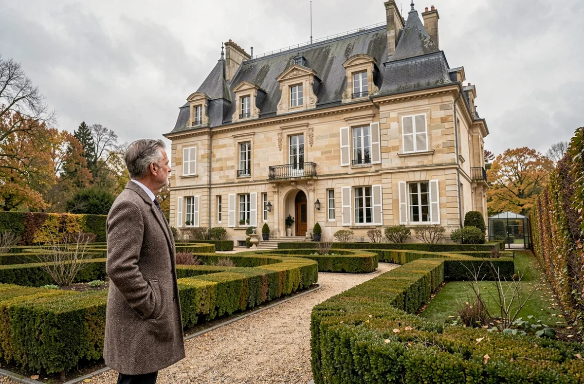 Château historique restauré et converti en appartements de standing par La Foncière du Château en Seine-Saint-Denis avec jardin formel