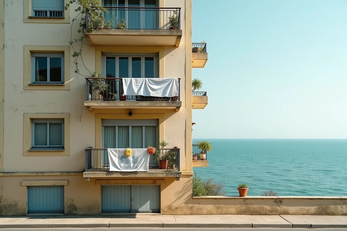 Immeuble d'appartements vue mer à vendre à prix abordable en bord de mer