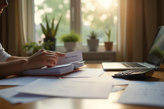 Personne à la maison étudiant la fiscalité immobilière