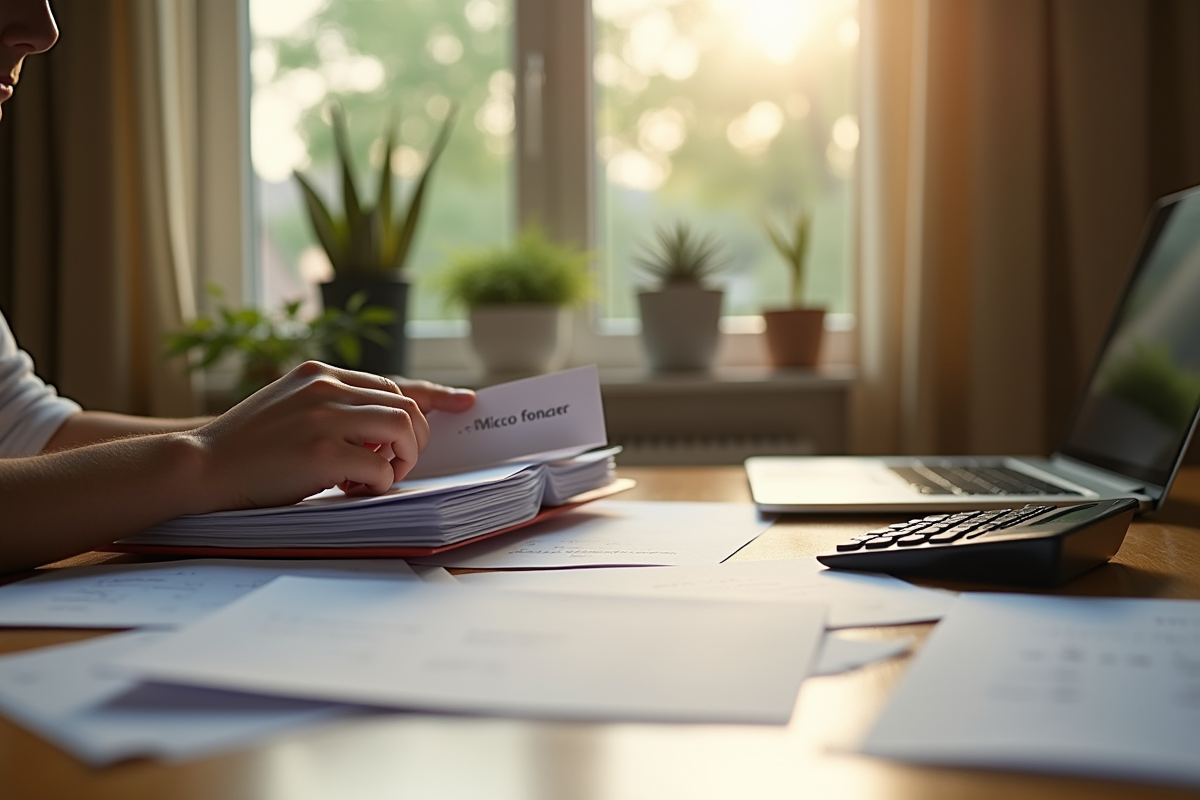 Personne à la maison étudiant la fiscalité immobilière