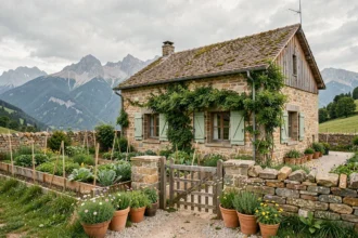 Petite maison en pierre avec jardin privatif à louer dans les Hautes-Pyrénées, vue extérieure d'une location entre particuliers