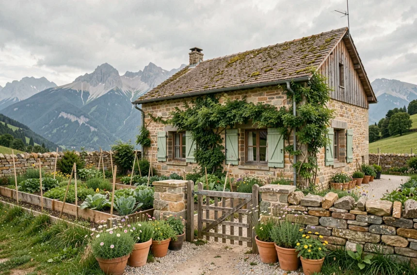 Petite maison en pierre avec jardin privatif à louer dans les Hautes-Pyrénées, vue extérieure d'une location entre particuliers