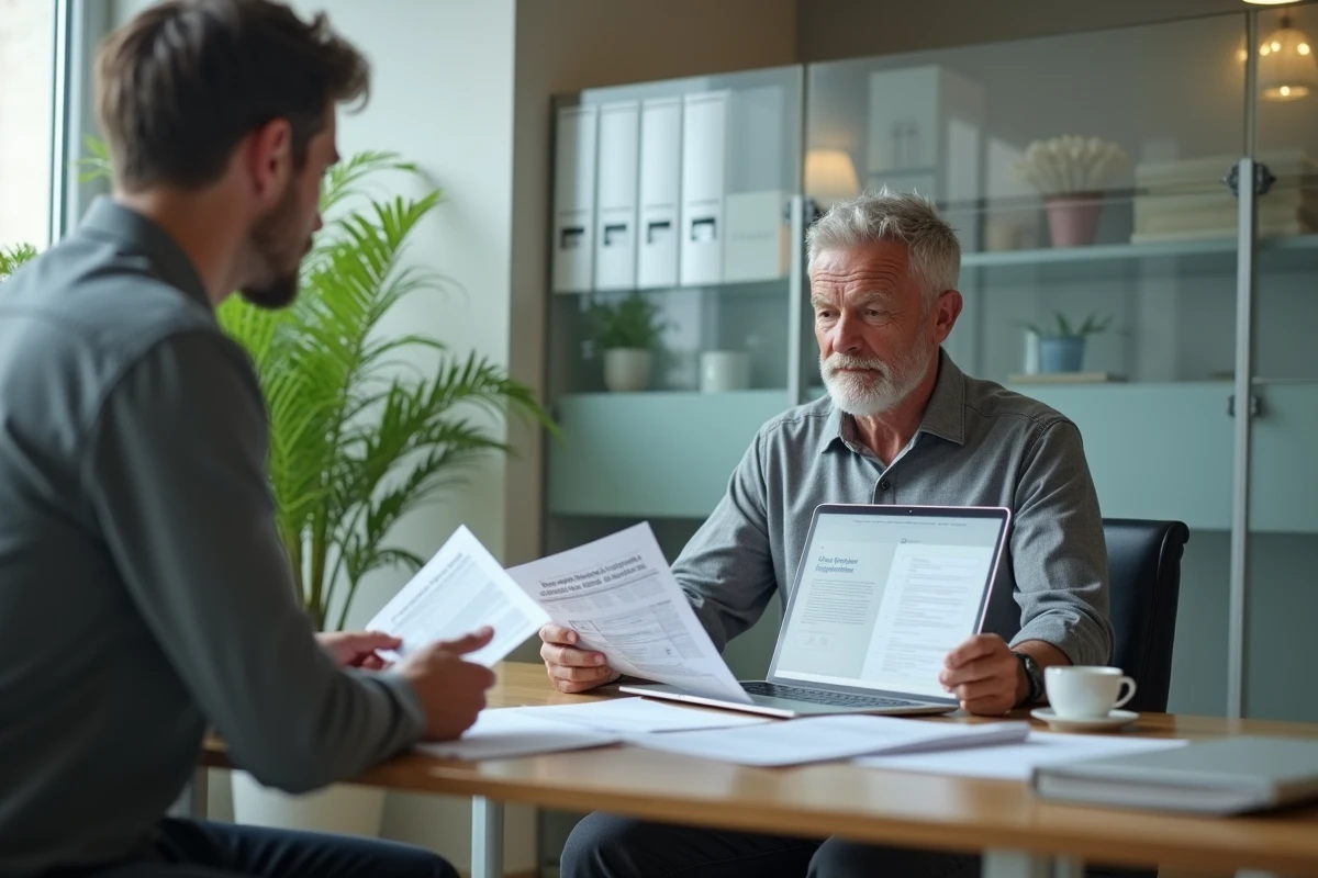 Propriétaire consultant un conseiller sur les obligations fiscales liées à la location à une personne handicapée